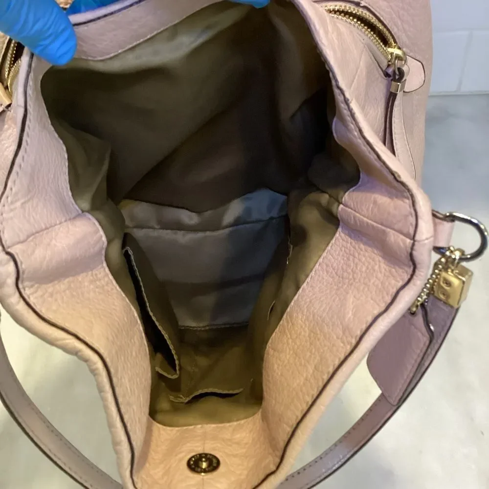Coach Bag Purse Handbag Leather Pocketbook Pink Madison Pebbled Phoebe Shoulder